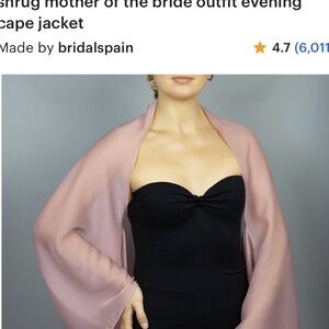 Pink Evening Cape Jacket 
Never Bern Worn